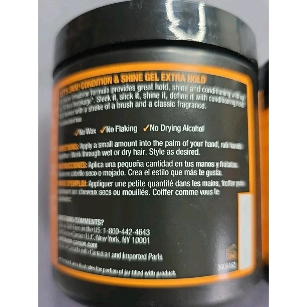 Let's Jam Extra Hold Conditioning & Shine Hair Gel Value Size 14oz Lot of 2